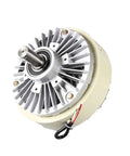 24V Magnetic Powder Clutch With Non Contact Torque Transmission And Adjustable Current Brake For High Frequency Use 10 Kg Torque Capacity Precise Torque Control And Pro Grade Heat Dissipation, front view.