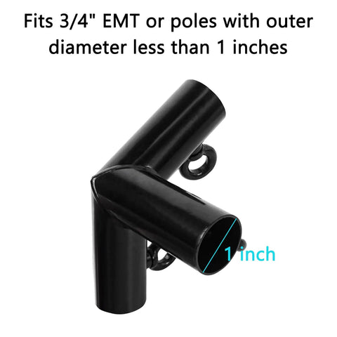 Six Leg Shade Canopy Fittings Set For Three Quarter Inch EMT Pipe With 120 Degree Elbow And Cross Connectors Corner Frame Kit For Easy Setup DIY Friendly Greenhouse Garden Shed Tent Backyard