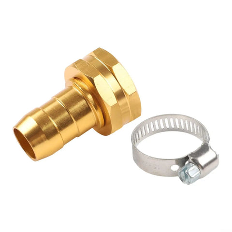 Heavy Duty Aluminum Garden Hose Mender Repair Kit With 3/4 Inch Us Thread Male Female Fitting And Stainless Steel Clamp For Sprayer Leak Fix And End Replacement No Tools Needed Just Twist And Go, brass hose fitting and clamp