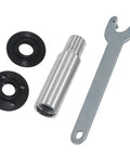 Five Eighth Inch 11 Thread Angle Grinder Extension Shaft Kit with 75mm Rod, Flange Nut, and Wrench, Heavy Duty Aluminum Alloy