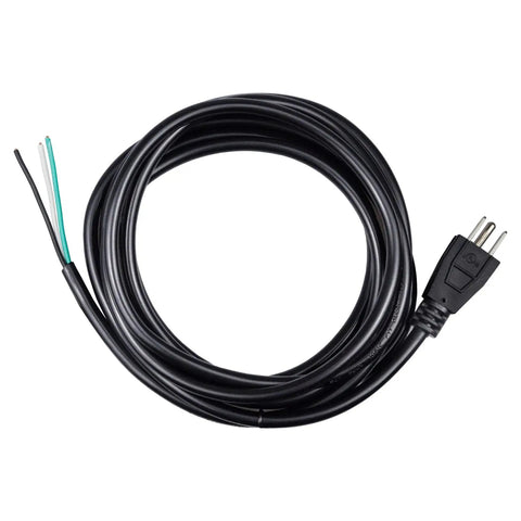 10ft 18 Gauge 3 Prong Heavy Duty Replacement Power Cord Cable For Universal AC Appliances NEMA 5-15P To Bare End SJT 18AWG 10A 300V VW-1 105C Rated Durable Flex US Plug black cord with bare wire ends