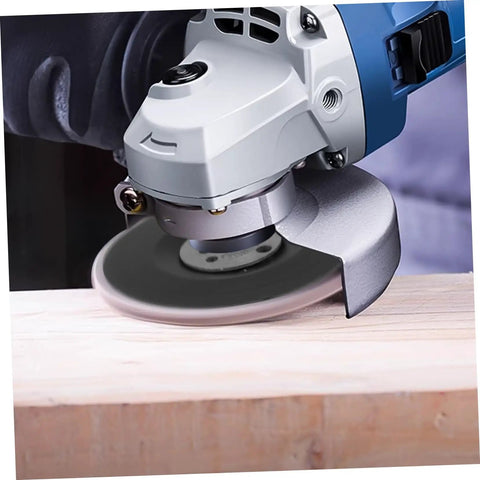Close-up of angle grinder with 4 Inch Angle Grinder Sanding Disc Backing Plate Tray Pad For Secure Attachment And Smooth Wood Sanding