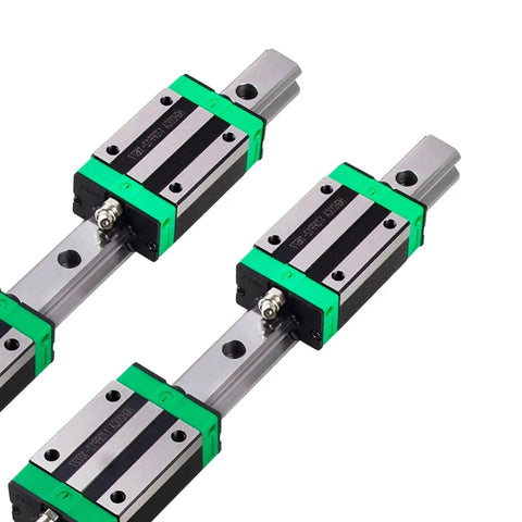 Two 900mm HGR20 Linear Guide Rails With Four HGH20CA Carriers Kit For DIY CNC Routers Lathes Mills, side view