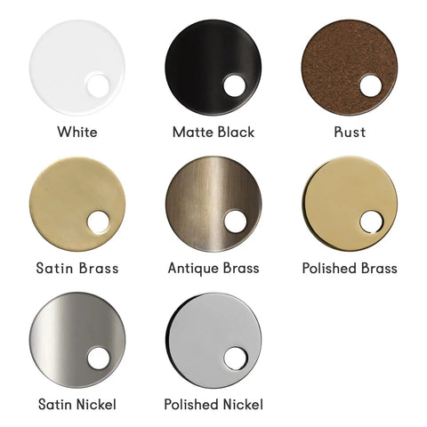 Color options for Six Inch Pendant Canopy Kit With Lamp Cord Strain Relief And Ceiling Light Plate Cover For Hanging Chandelier Fixtures