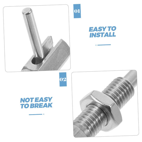 Heavy Duty Stainless Steel Safety Plunger Pin Built Tough With Rock Solid Spring Latch Secure Industrial Indexing Lock close-up of pin and threaded end.