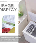 Two Pack Chest Freezer Plastic Hinge Universal Replacement With Screw shown installed on white chest freezer
