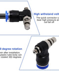 Compact Quick Connect Air Hose Fittings Set 5 Pack 6mm Tube To M5 Male Thread Push In Connectors with high pressure durability.