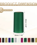 Top Shelf Green Pvc Heat Shrink Bottle Caps 60 Pack 30X60Mm Wine Sealer Wraps For Spirits displayed with dimensions.
