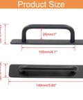 Two Pack Self Stick Adhesive Cabinet Door Handles For Kitchen Cabinets Dressers Closets And Sliding Doors Black 148mm Small Size