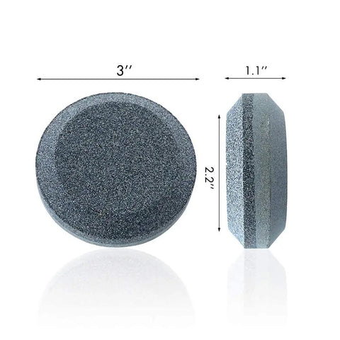 Dual Grit Axe Sharpener And Hatchet Stone With 120 Grit On One Side And 280 Grit On The Other, showing size dimensions