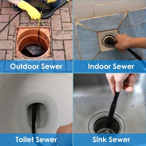 Heavy Duty Sewer Jetter Kit For Pressure Washers, 100 Ft Hose, 5800 PSI Drain Cleaner used in various sewers