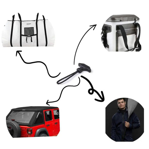 Built-To-Last T-Shape Zipper Pulls With Eco-Friendly TPU Cord Handle And Durable Nylon, Non-Slip Grip For various gear