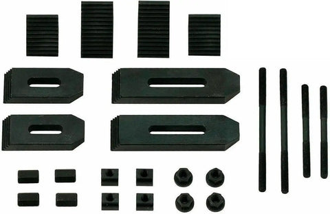 24 Piece M6 Clamp Kit Set For 3 Inch And 4 Inch Rotary Tables And Milling Tables With Epoxy Black Finish Rust Resistant Hardware