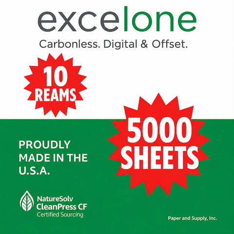 Carbonless Cut Print and Copy Paper 10 Reams of Letter Size 92 Brightness 21 Lb Weight 2 Part Pink and White Acid Free for Clean Runs Great