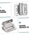Durable silent corner cabinet hinge made of zinc alloy and steel, easy installation for DIY kitchen projects.
