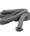 BSTFLEX graphite-impregnated fiberglass rope gasket for wood stoves, 1in x 72in, gray braided rope