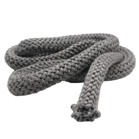 BSTFLEX graphite-impregnated fiberglass rope gasket for wood stoves, 1in x 72in, gray braided rope