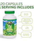 Bio Calcium Chelated Mineral Complex With Magnesium Zinc Copper Potassium Boron For Boss Absorption And Bone Health 120 Capsules bottle