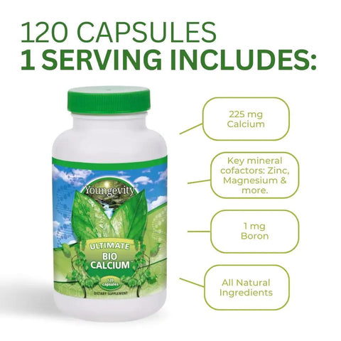 Bio Calcium Chelated Mineral Complex With Magnesium Zinc Copper Potassium Boron For Boss Absorption And Bone Health 120 Capsules bottle