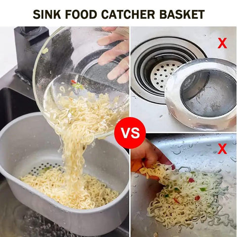 Versatile Kitchen Sink Drain Strainer Basket For Corner And Triangle Sinks, Food Waste Catcher And Colander, Snap In Gray, No Fuss Durable Waste Filter That Keeps Hair And Scraps From Clogging Your Sink, Easy To Use