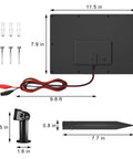 Off-Grid 6V Solar Panel Charger for Deer Feeders and Gate Opener with dimensions, mounting bracket and alligator clips