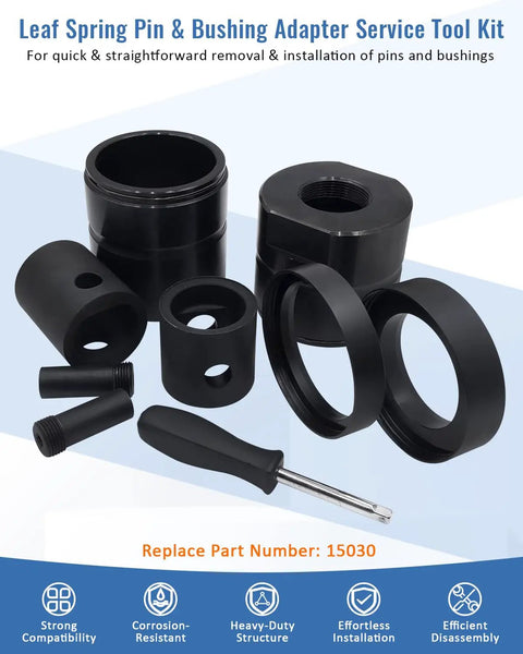 Leaf Spring Pin And Bushing Adapter Service Tool Kit For Heavy Duty Semi Trucks And Equipment Works With Pins And Bushings Starter Set