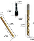 12 Pack 5/16-18 X 4 Inch Hanger Bolts With Alloy Steel Driver And HSS Twist Drill, labeled dimensions
