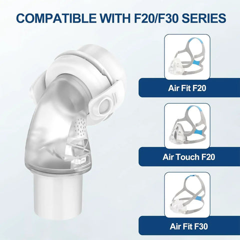 Clip On Respiratory Adapter Replacement Part Made Of Durable ABS For Breathing Tubes And Oxygen Attachments Universal Connector