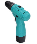 Tough As Nails Cordless Impact Driver Drill Packing Serious High Torque Kick And Smooth Variable Speed Control Up To 1550 RPM side view of turquoise handheld tool