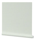 Badass Country Sage Green Matte Linen Wallcovering PVC free, 2x27ft roll with a tight check pattern, ideal for wet rooms.