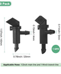 Dimensions of 200 Pack Flag Dripper Emitters For Garden Irrigation, Easy Install, 4 L/H, 1 GPH Plastic Drip Emitters