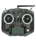 Front view of Taranis Q X7S Transmitter With M7 Hall Sensor Gimbal 16 Channels Carbon Fiber Build Open Source Firmware controller