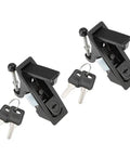 Push Button Pop Up Cabinet Lock With Key Two Pack Black Cam Lock For Cabinets Cash Registers And Coin Deposits Heavy Duty Zinc Alloy Construction No Fuss Install And Secure
