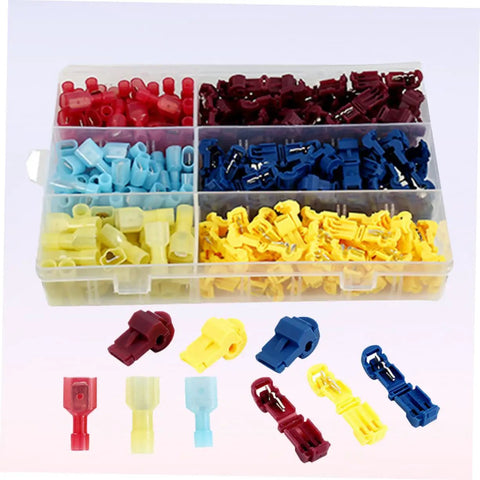 Badass 200 Piece Premium Heat Shrink Wire Terminal Kit Waterproof Marine Auto Crimp Weather Pack Connectors in color-coded case