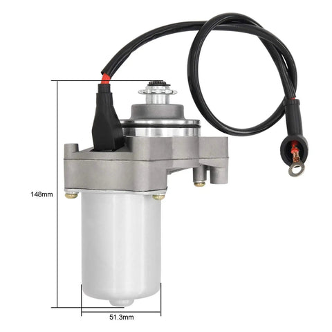 Universal 3 Bolt Electric Starter Motor For 50cc Through 125cc Dirt Bikes Pit Bikes ATVs And Go Karts with cables and measurements
