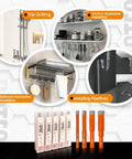 Dry Diamond Drill Bit Set Five Piece One Quarter Inch Six Millimeter Hole Saw Kit for installation and drilling tasks.