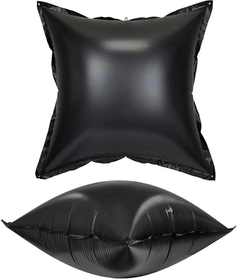 Winter Pool Pillow For Above Ground Pools 4 By 4 Feet Heavy Duty Air Pillow For Winterizing And Closing Premium Cover Float Thick Durable Ice Expansion Cushion That Protects Walls And Keeps Your Cover Elevated, black vinyl