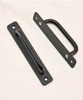 Matte Black Alloy Sliding Barn Door Handle, Heavy Duty Pull With Screws, Easy To Install For Interior And Exterior Barn Doors