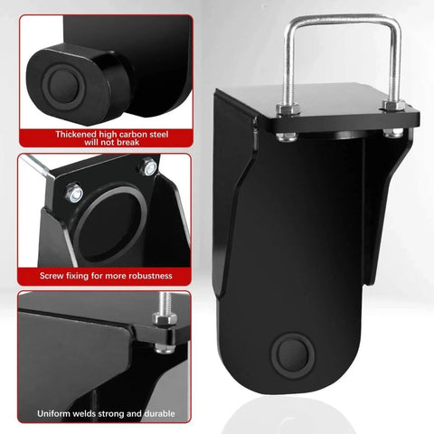 Close-up of Third Generation Shipping Container Jack Lug Beefed-Up Heavy Duty Lug Leveler with U-Shaped Handle and Limiter Lifter