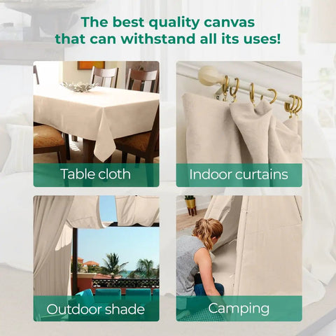 Must Have Canvas Drop Cloth For Painting 4x5 Feet Pack Of 1 8oz Painter Drop Cloths as tablecloth, curtain, shade, camping tent