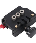 Self Centering Doweling Jig Kit With Aluminum Alloy Construction Including 3 Drill Bits for furniture assembly, precision block