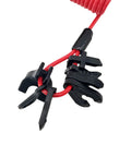 Universal Boat Kill Switch Key Set With Rugged Safety Lanyard Cord Replacement for various engines, black keys on red lanyard.