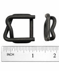 Phosphate Coated Wire Buckles For Woven Poly Strapping 3/4 Inch By.160 Inch Heavy Duty Beefed Up Rust Resistant ASTM D3950 Compliant