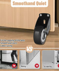 Anti Sag Gate Wheel Set For Wooden Doors And Gates, 2 Inch Floor Friendly Bottom Support Rollers, reduces noise and scraping