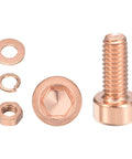 Twenty Piece Socket Head Cap Screw And Nut Kit Featuring M4 X 10MM Threads Crafted From Tough As Nails Red Copper for repairs.