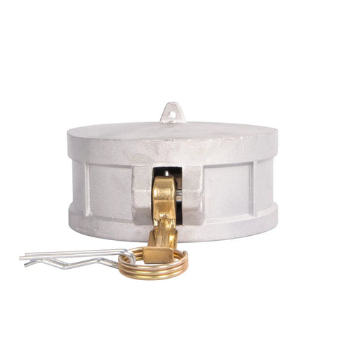 Heavy Duty Aluminum Cam Lock Fitting 4 Inch Part DC With Dust Cap Brass Handle Cam And Groove Hose Connector