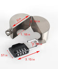Heavy Duty Door Handle Lock Stops Knob Turning And Blocks Keyhole For Solid Privacy Lock It Down Tight With A No Sweat Portable Travel Security Setup Today, stainless steel with combination lock.