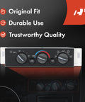 HVAC Heater Control Panel Climate Control Module Without Rear Window Defogger For Chevy Cadillac And GMC Vehicles Including C1500 C2500 C3500 K1500 K2500 K3500 Escalade Tahoe Yukon Plug And Play Ready, front view
