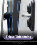 Close-up of Silicone Car Door Strike Protectors Four Pack Heavy Duty Shock Absorbing Latch Covers mounted on a door.