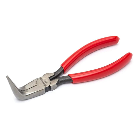6 Inch Curved Needle Nose Pliers With Cushion Grip, Solid Joint, Forged Alloy Tool Steel Build For Durability, Built To Reach Tight Corners.